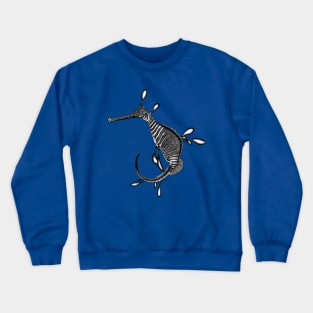 Weedy seadragon seahorse ink illustration Crewneck Sweatshirt